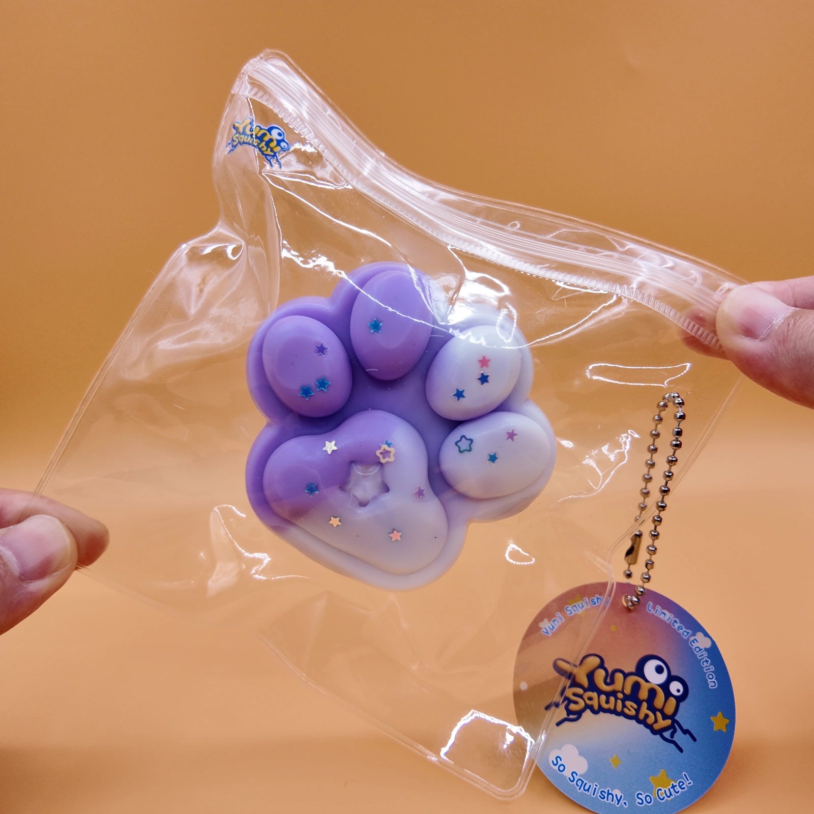 Purple & White Gradient Cat Paw Squishy - squishy - Yumi Squishy