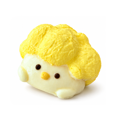 YumiSquishy 01-yellow-chick pure white professional studio hero photo, 70% framing
