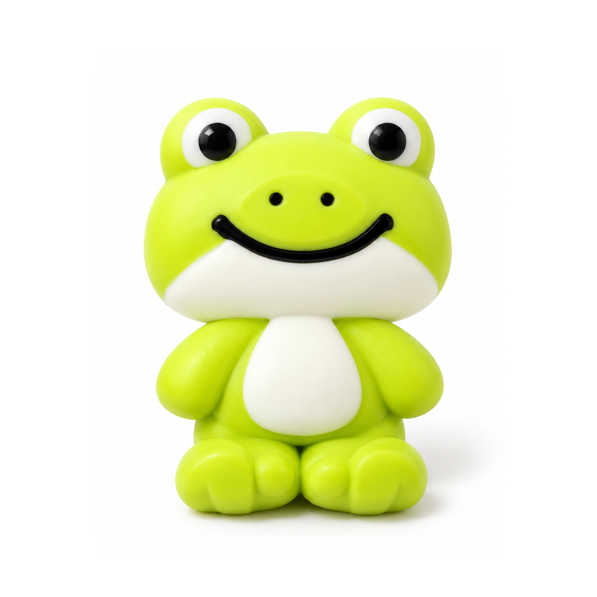 YumiSquishy 06-frog pure white professional studio hero photo, 70% framing